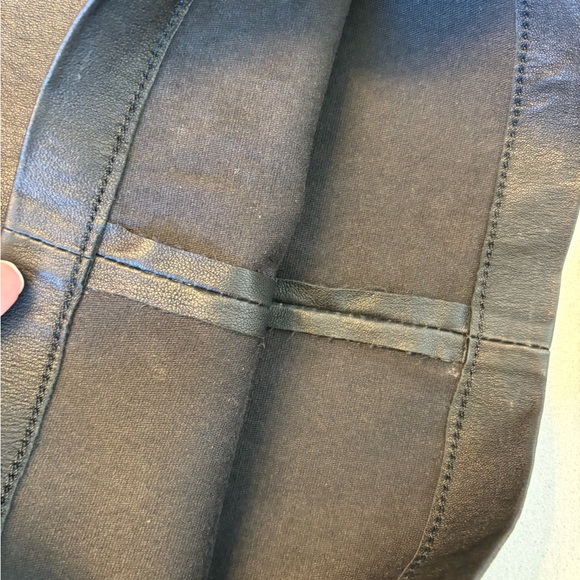 REVOLVE LITA by Ciara x Revolve Wanted Wide Leg Lamb Leather Pant Black Size 25 - Picture 7 of 7